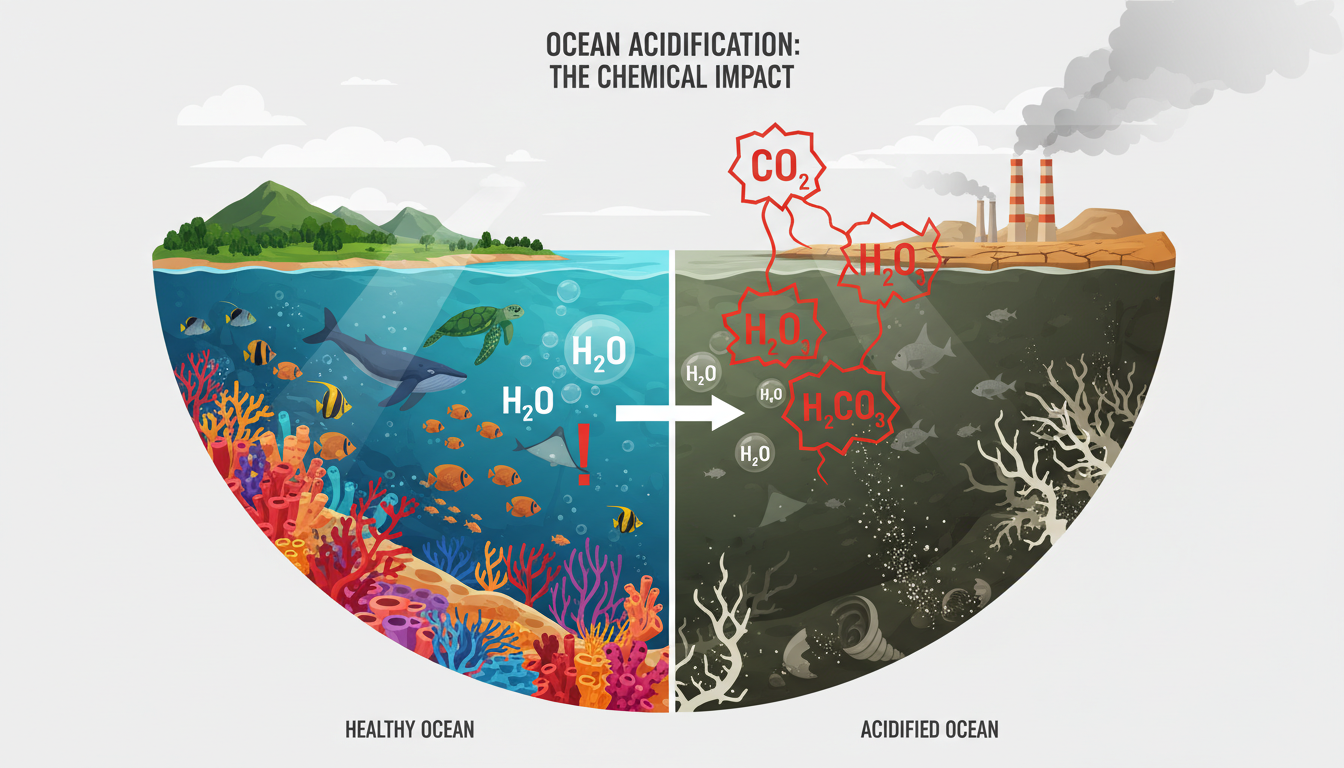l'acidification des océans atteint un seuil critique, franchissant la 7e limite planétaire et lançant un signal d'alerte majeur pour la santé de notre planète et l'équilibre des écosystèmes marins.