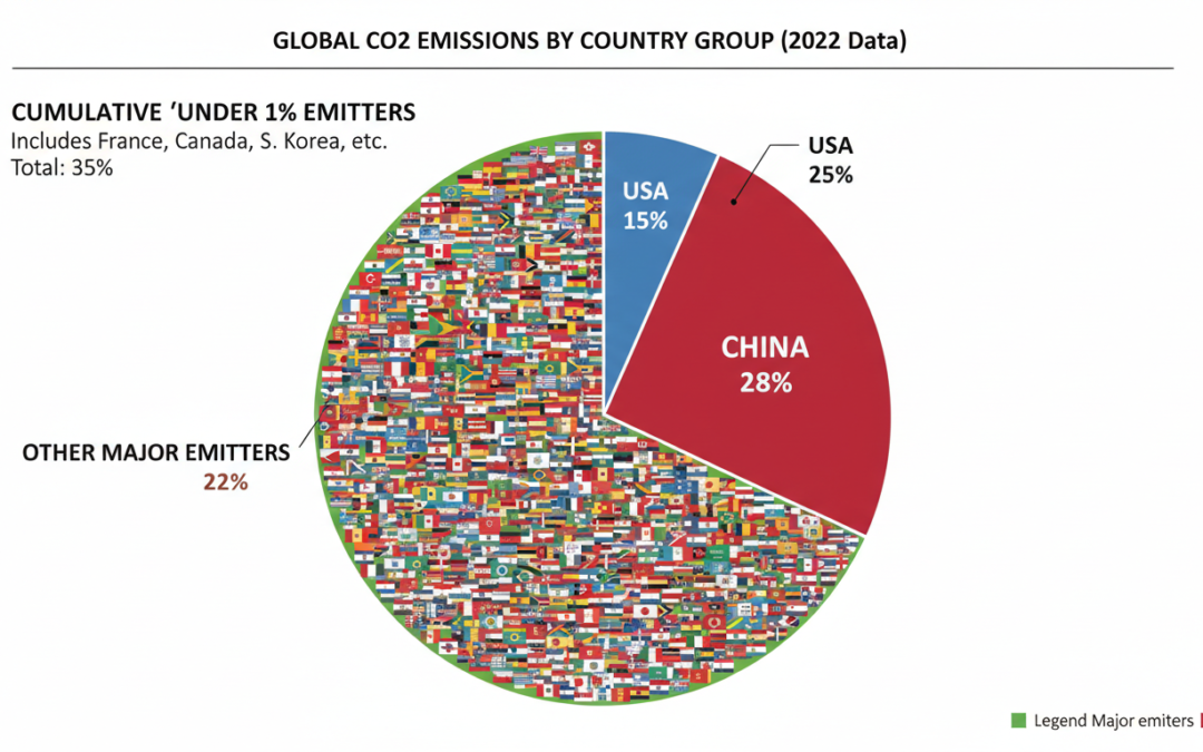 Analyse approfondie : La France à l&rsquo;origine de seulement 1% des émissions mondiales de CO2