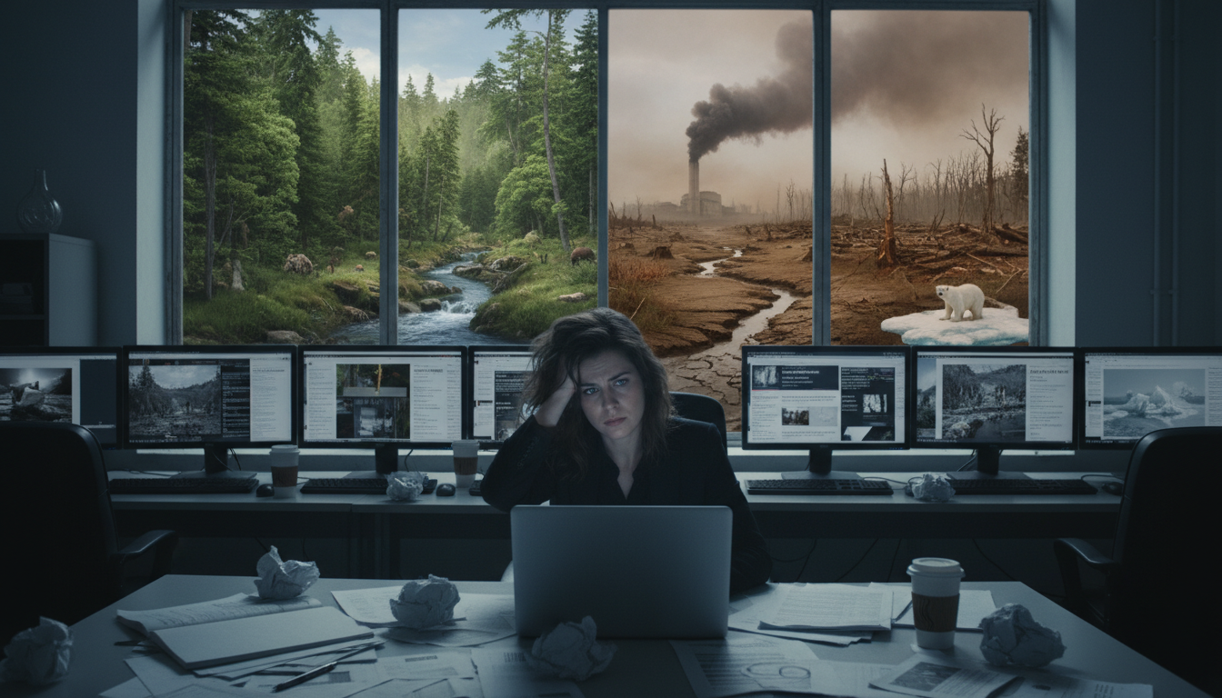 analyse critique des limites du journalisme dans le traitement des enjeux environnementaux et l'impact sur la sensibilisation écologique.