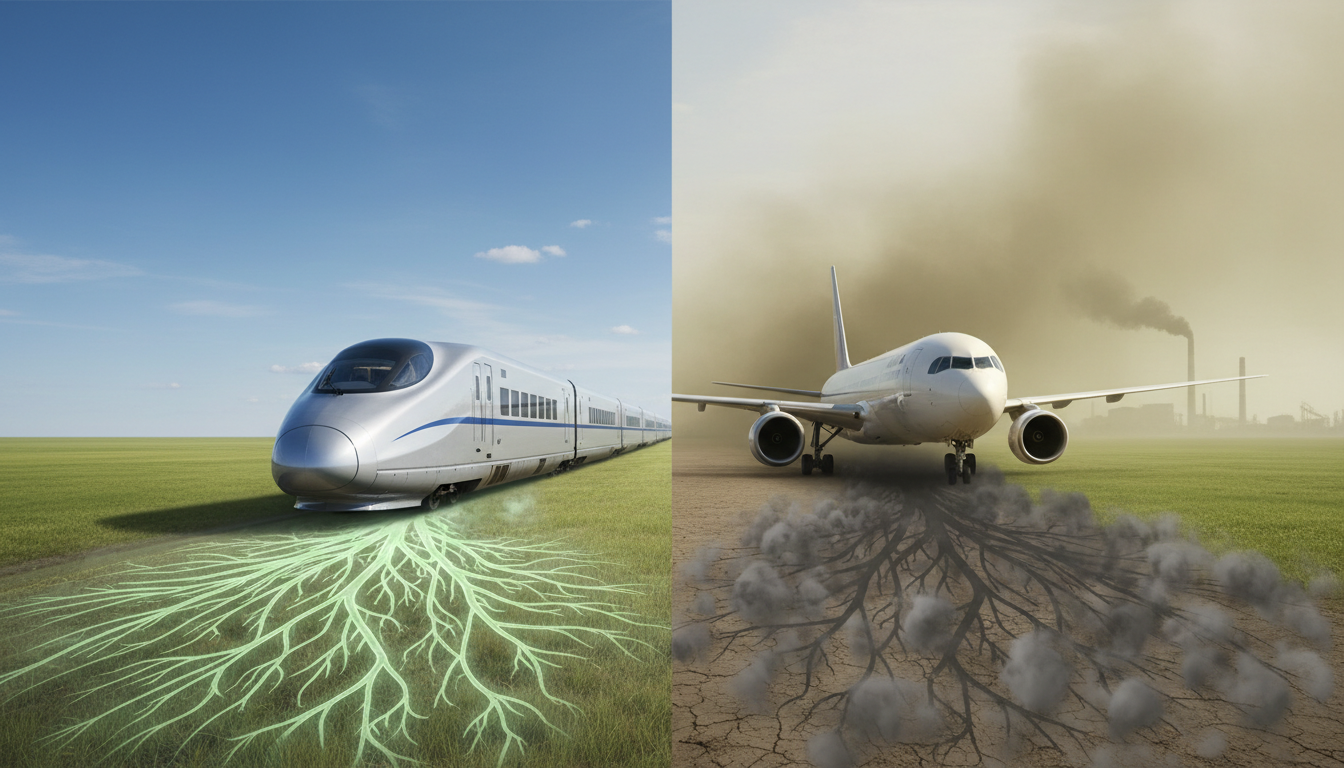 découvrez une comparaison incontournable entre le train et l’avion en matière d’empreinte co2 et choisissez le mode de transport le plus écologique pour vos déplacements.