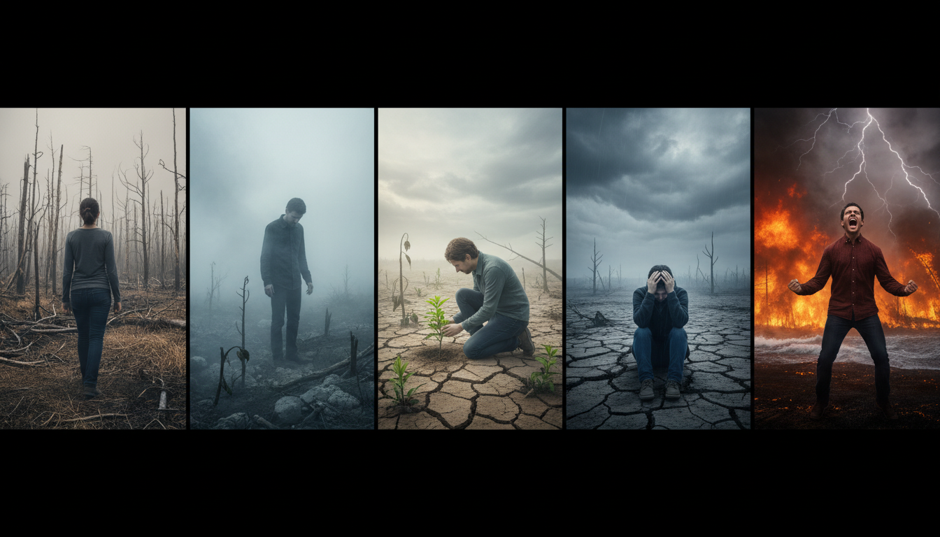 découvrez la première partie de notre série sur la psychologie et le climat, explorant le deuil écologique à travers ses cinq étapes, du déni à la colère, pour mieux comprendre nos réactions face aux changements environnementaux.