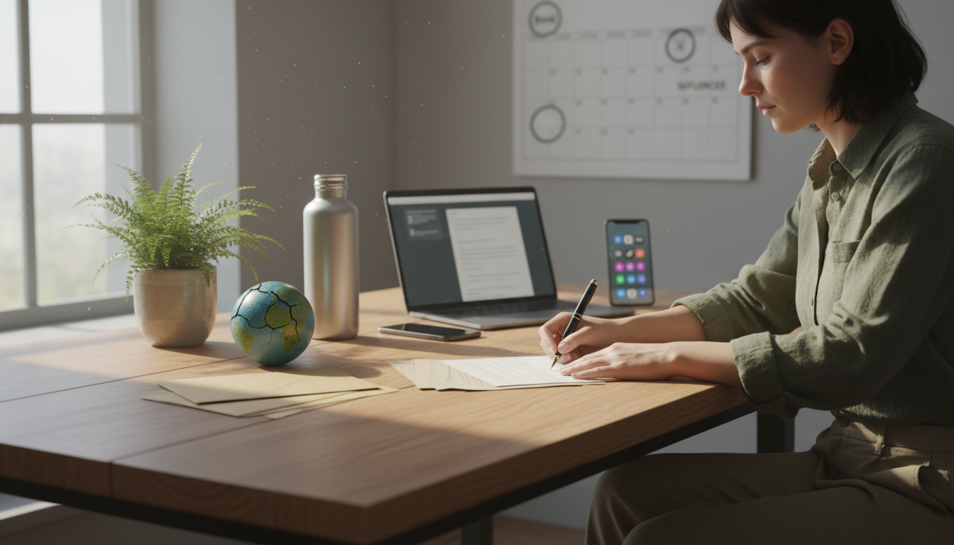 modèle de lettre pour interpeller votre banque, employeur et influenceurs sur les enjeux climatiques et encourager des actions responsables.