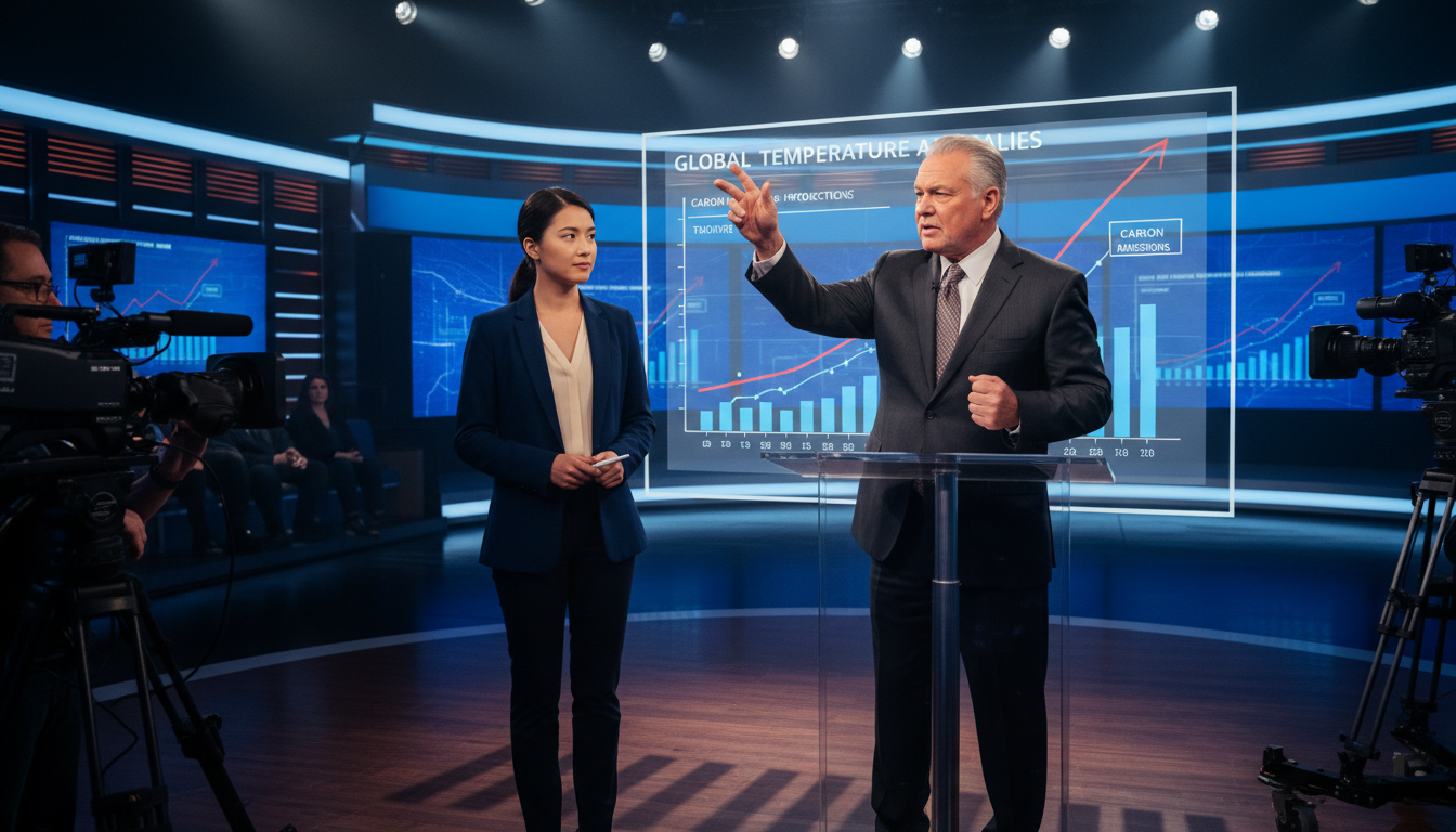 découvrez un débat passionné entre claude allègre, climatosceptique, et valérie masson-delmotte, climatologue, sur les enjeux du changement climatique.