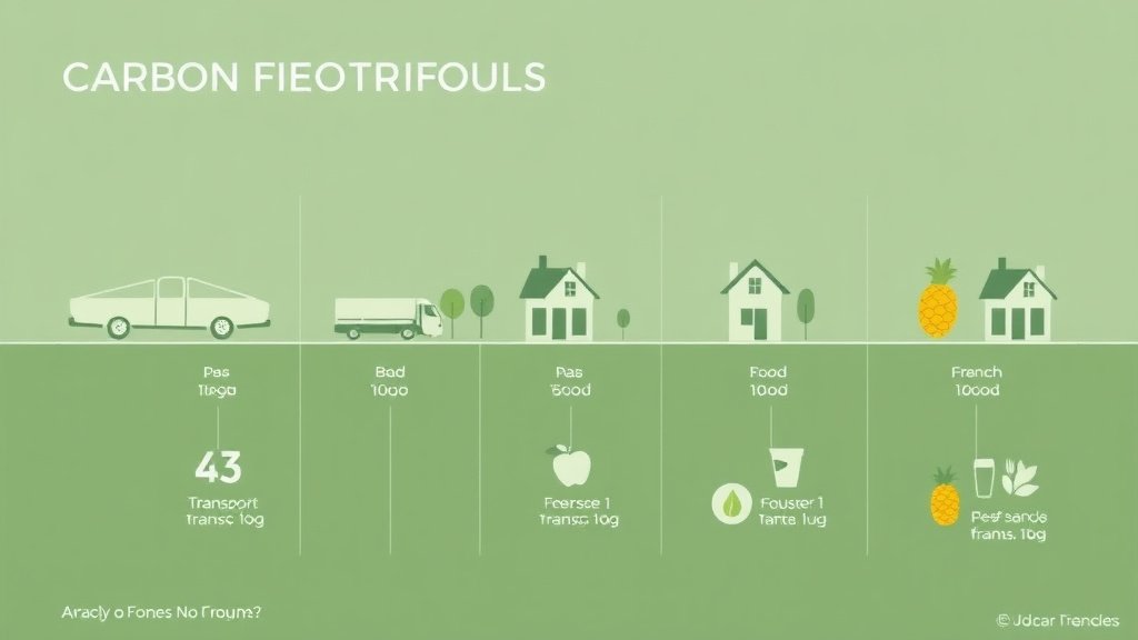 Pictogramme de la répartition par poste d'émission CO2 d'un foyer français