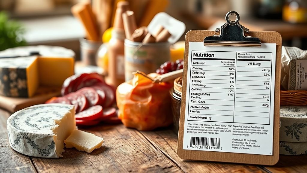 Gros plan sur des fromages et charcuteries artisanales, illustrant l’exception des produits du terroir face au Nutri-score.