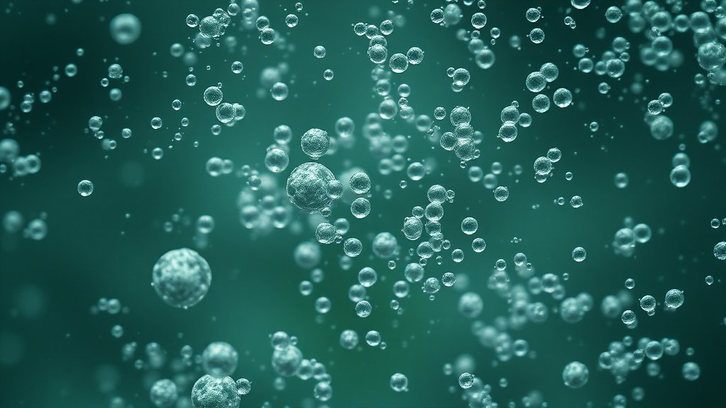 Microplastiques vus au microscope dans un échantillon d'eau