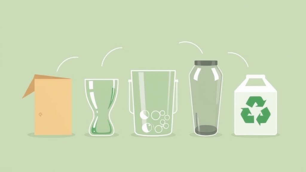 Illustration des 5 filières principales de recyclage en France