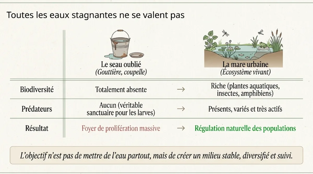 Infographie Comment une mare urbaine se conçoit sans déséquilibrer le lieu