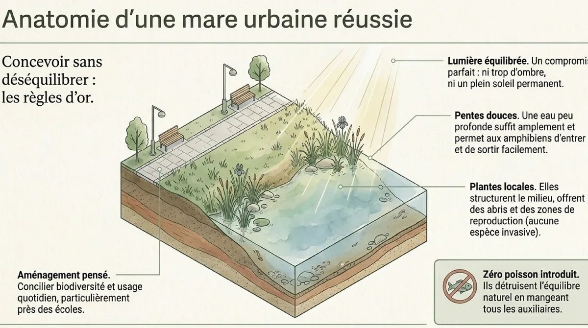 Infographie Pourquoi les mares en ville intéressent les écologues