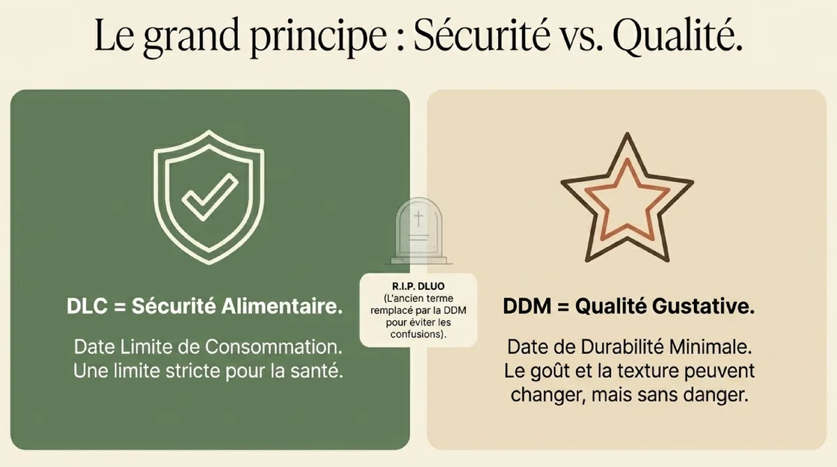 Infographie Peut-on consommer un aliment après la date ?