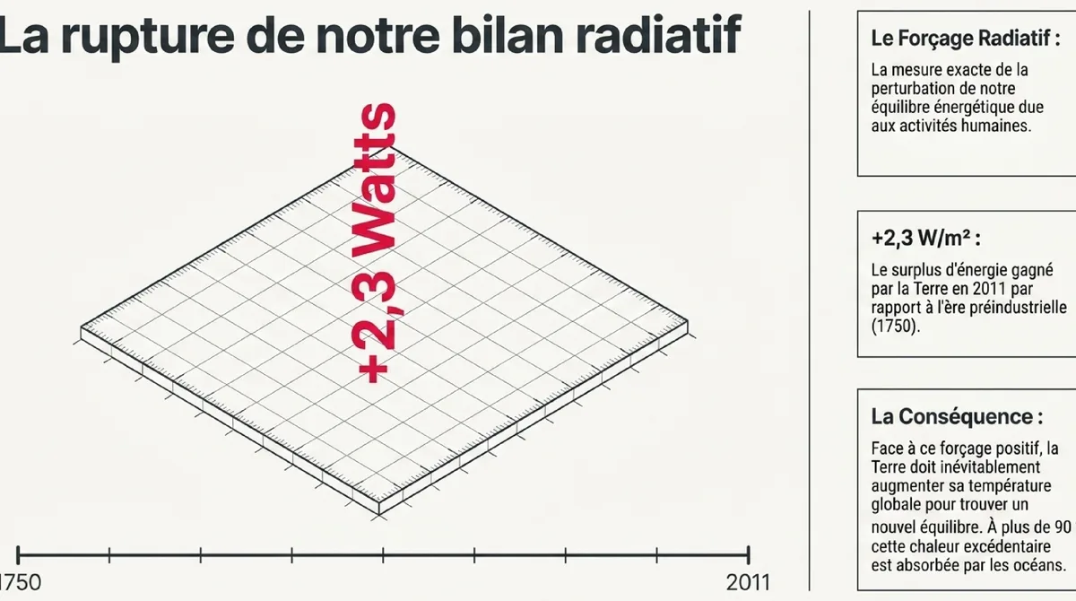 Infographie Le paradoxe climatique : ces forçages radiatifs qui nous refroidissent (temporairement)
