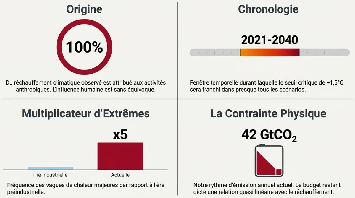Infographie Simulateur de Budget Carbone (GIEC AR6)