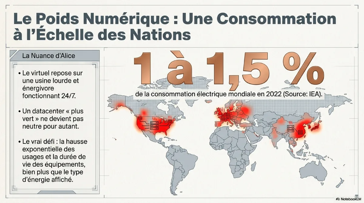 Infographie L'empreinte carbone cachée derrière la virtualisation des données