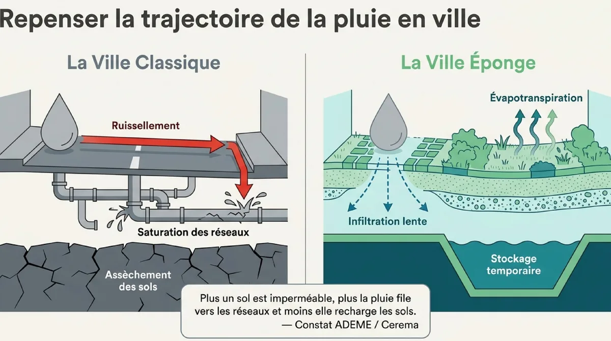 Infographie Pourquoi le modèle de ville éponge progresse