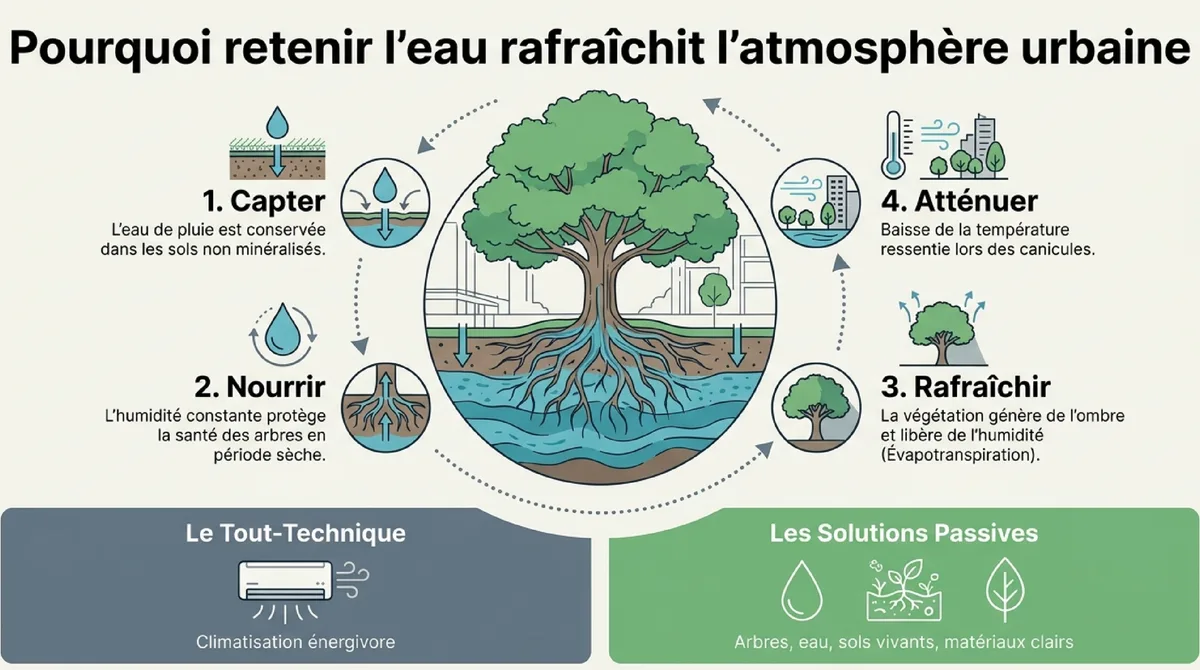 Infographie Ce que change concrètement une ville éponge