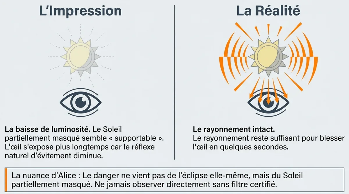 Infographie Pourquoi une éclipse partielle mérite de la prudence