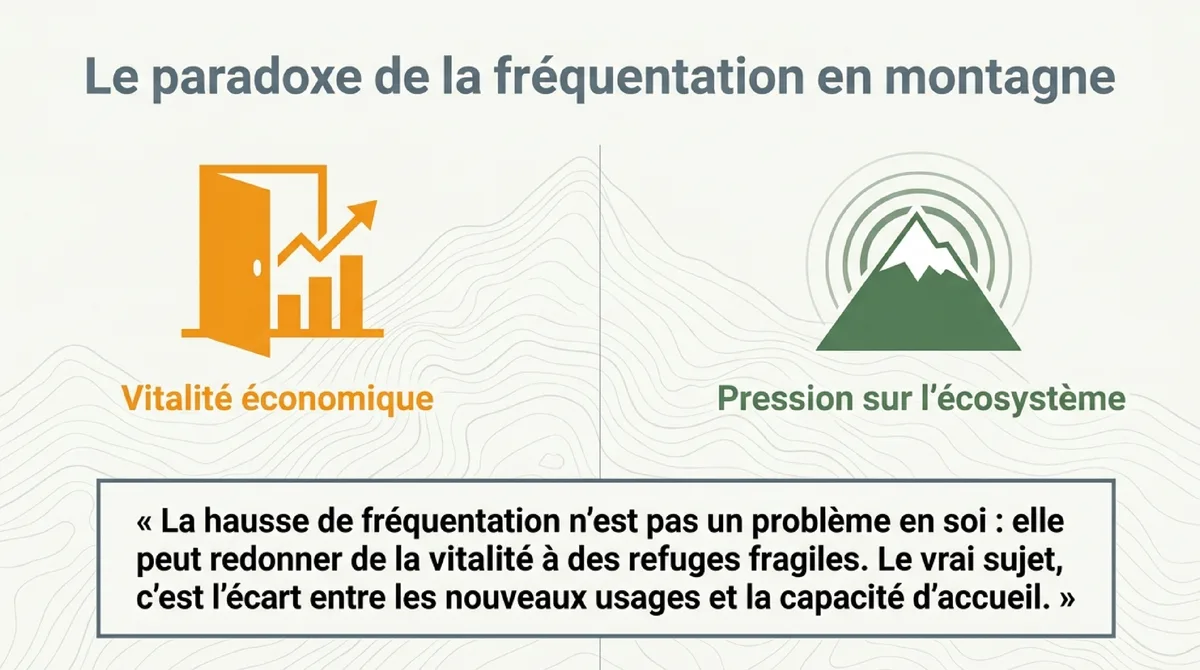 Infographie Pourquoi les refuges de montagne sont sous tension