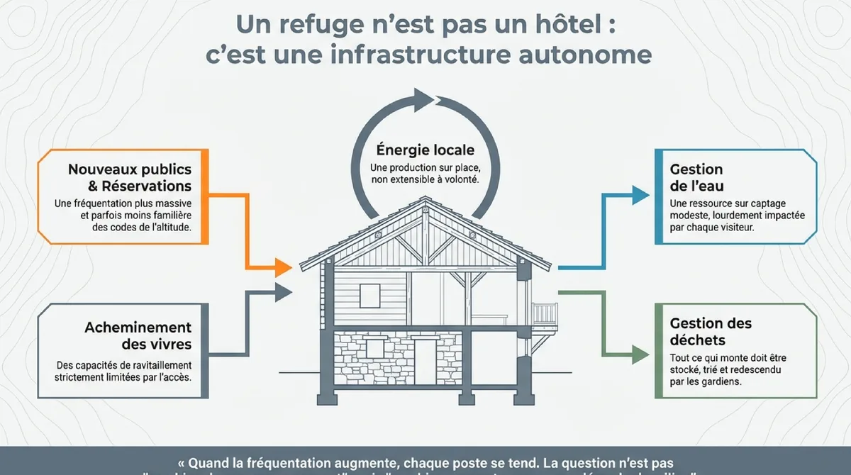 Infographie Des refuges utiles, mais pas extensibles à volonté