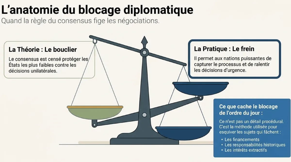 Infographie Ce que révèle ce blocage sur la diplomatie climatique