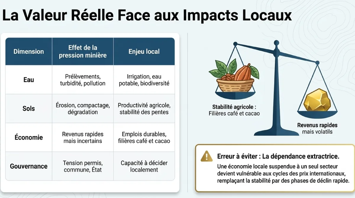 Infographie Ce que l’or change vraiment pour les territoires