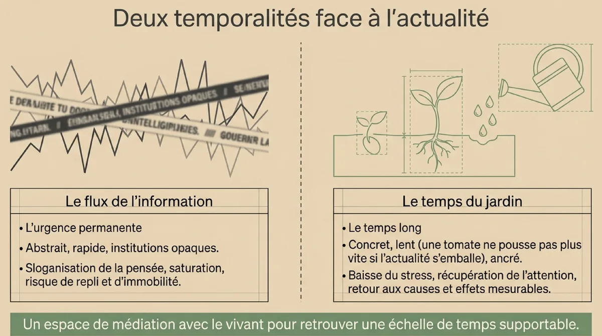 Infographie Le jardin comme espace de lien, pas comme refuge fermé