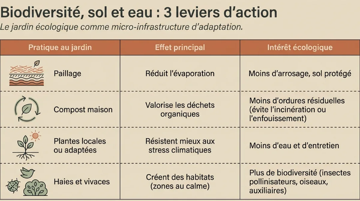 Infographie Ce que le jardin change vraiment sur le plan écologique
