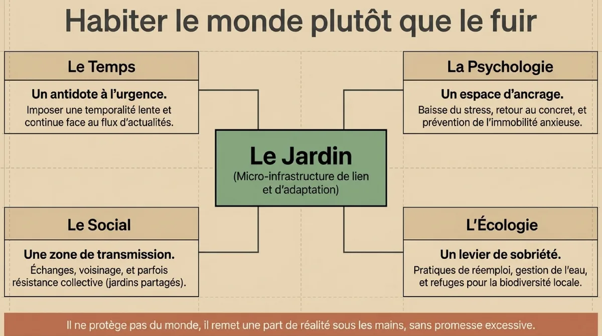 Infographie Quand jardiner aide aussi à tenir psychologiquement